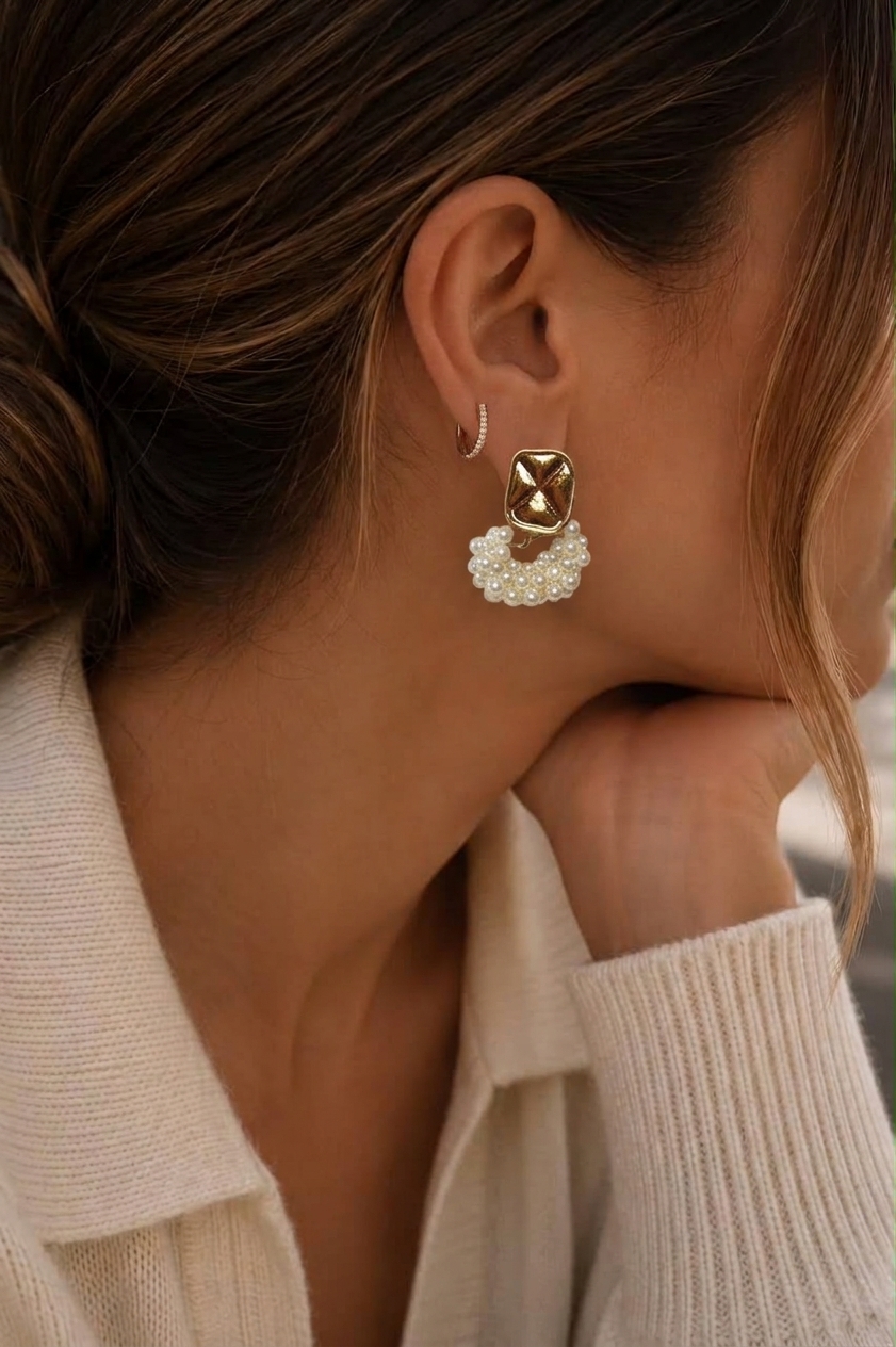 Arete Argolla con perlitas