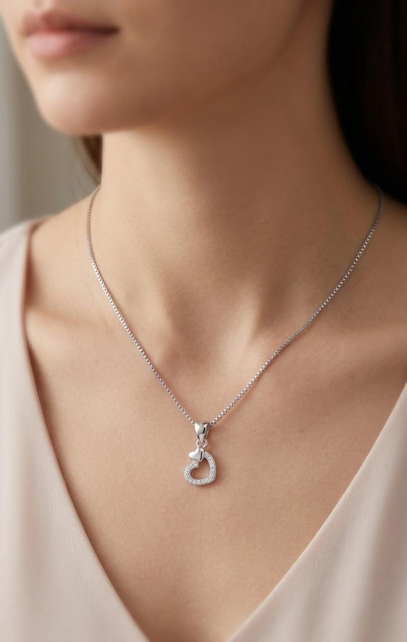 Cadena corazon x2